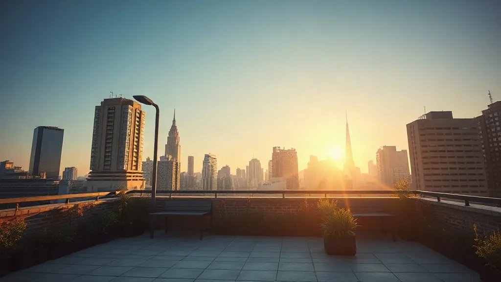 A rooftop dawn shot from a Scenes sequence